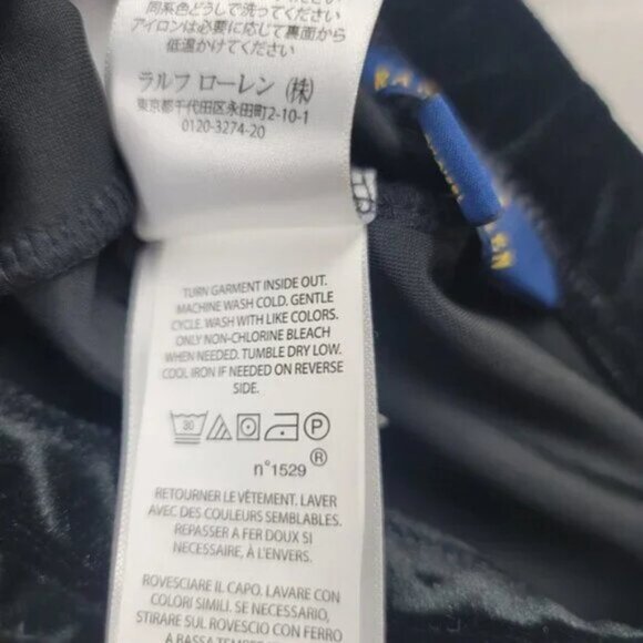 Polo Ralph Lauren Girls 2T Velour Leggings Black Soft Stretch Toddler Pants - Picture 5 of 8